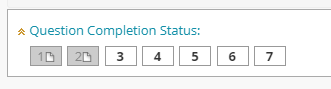 Question completion status bar