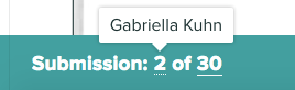 Screenshot showing what happens when you hover over the submission number