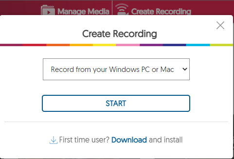 YuJa Create Recording