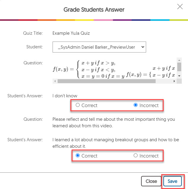grading student answers