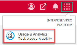 usage and analytics menu