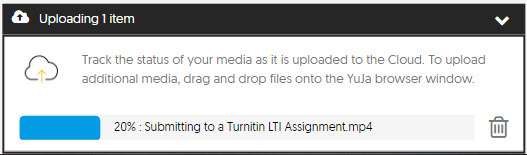 Yuja video upload in progress