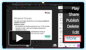 the option more on a YuJa video