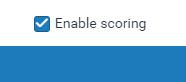 screen shot of the Enable scoring check box.