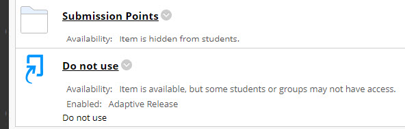 Screen shot of Draft Turnitin submission point created to reactivate a retired class. 
