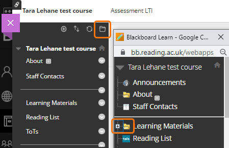 Screen shot of Display Course menu in a window.