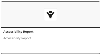 screenshot showing accessibility course report icon