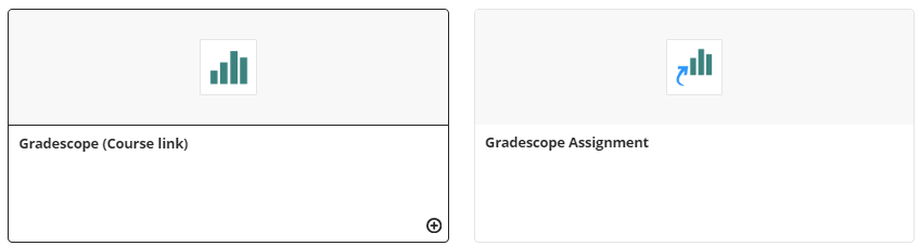 screenshot showing gradescope icons