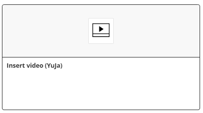 screenshot showing Insert Video (YuJa) icon