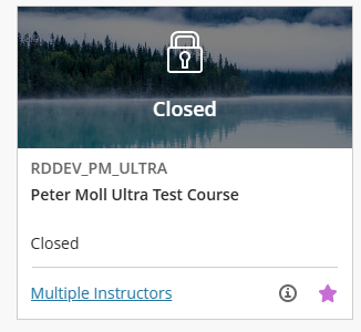 A tile view showing a Closed Course 