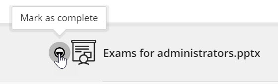 Screenshot of half filled circle Progress icon