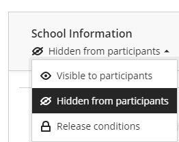 screenshot of availability menu. 