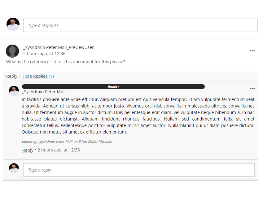Replying to a question from a student 