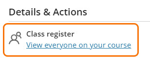 screenshot of Details & Actions menu