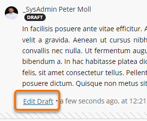 Edit Draft Button to edit the inline comments not yet posted
