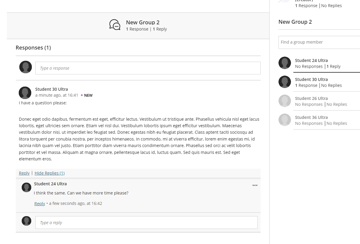 Shot of one of the group discussions.