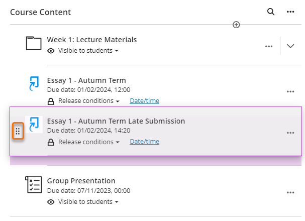 Image showing item being moved