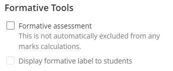 Formative assessment checkboxes - text in adjacent column 
