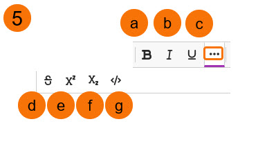 screenshot of text options