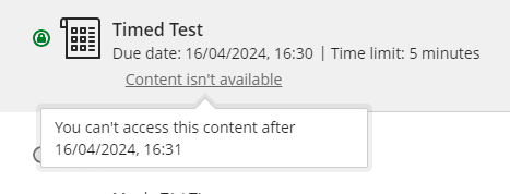 Assessment no longer available to students