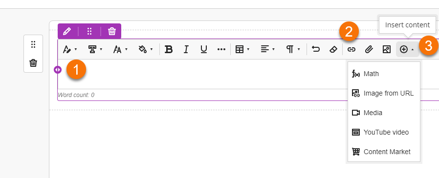 Screenshot of Ultra text editor with options 1 2 and 3