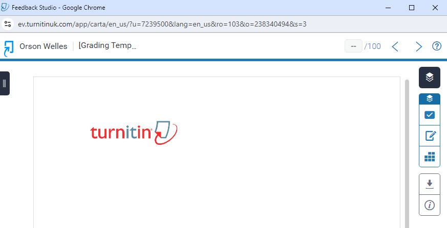 Blank grading template