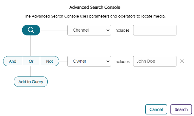 Multiple filters with channel and owner selected.
