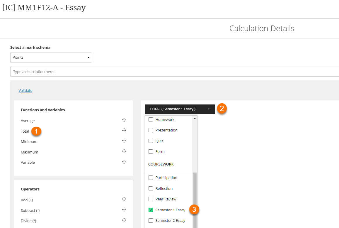 A screenshot showing the steps to map a single column to an IC column