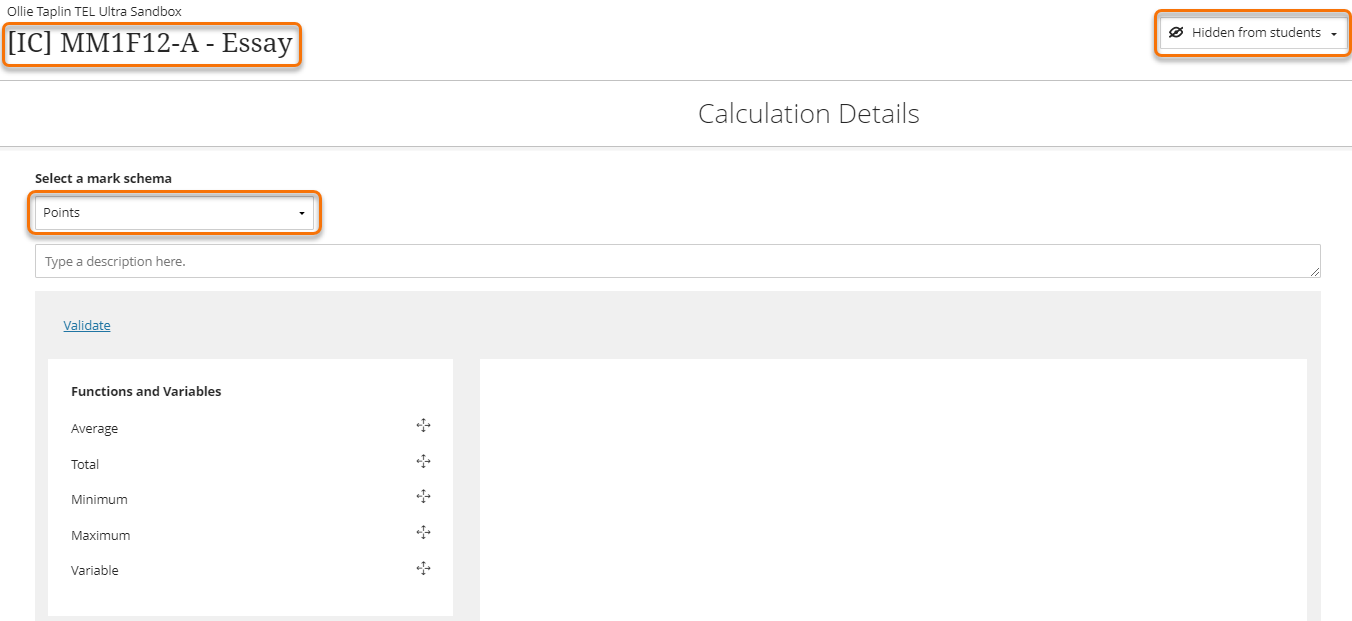 Screenshot showing the mapping panel