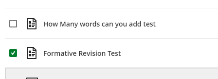 Selecting the Formative test in the course content. 