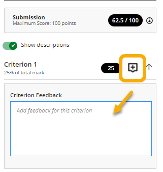Leave criterion feedback