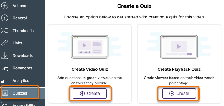 Showing the Quizes option in the More Menu