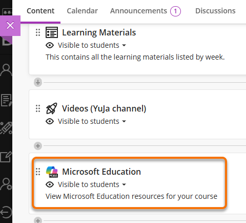 Click on the Microsoft Education link to access teams. 