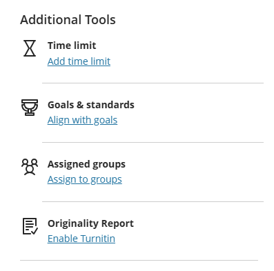 Screenshot of Additional Tools section in settings panel.