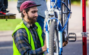 Dr Bike fixing a bike