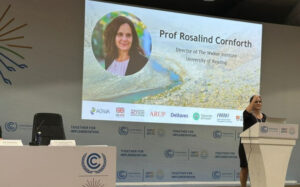 Professor Ros Cornforth speaking at COP27