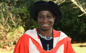 Nancy at her honorary degree graduation ceremony at the University of Reading