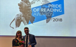 Katie & Andrew at the Pride of Reading Awards 2018