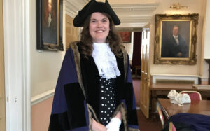 Amy in her councillor robes