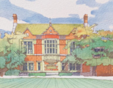 Postcard image of Wantage Hall