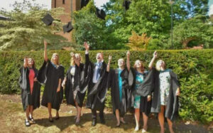 Amanda and friends at graduation