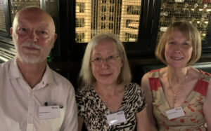 Stephen, Anne and Branwen at the alumni reunion London 2023