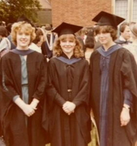 Gill and Liz and friend Martha on graduation day
