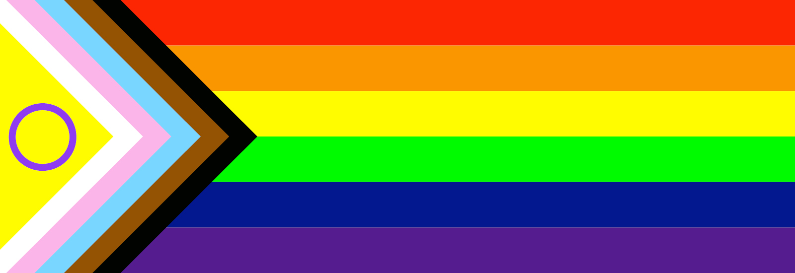 A rainbow flag graphic
