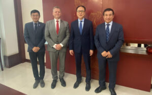 Robert Van de Noort with colleagues in China