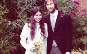 Martin and Verity on their wedding day