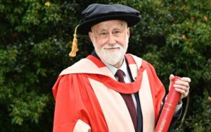 Martin Andrews receiving his honorary doctorate degree