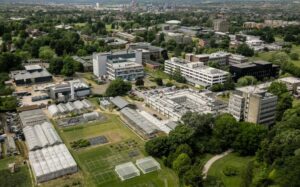 Aerial view of campus today