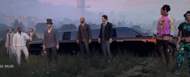 The cast of Grand Theft Hamlet in the virtual GTA world