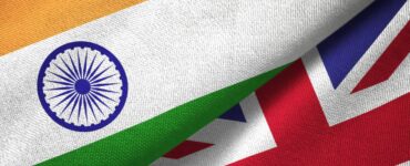 Image of India and UK flags